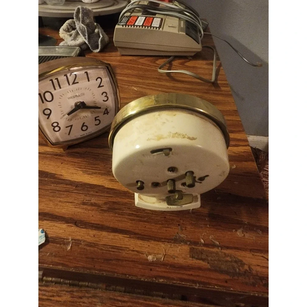 Vintage Westclox Baby Ben Wind Up Alarm Clock Brass Trim, Works